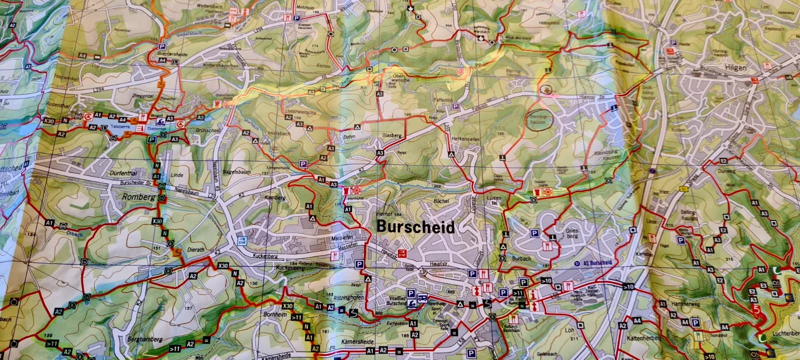 Burscheid Wanderkarte | © Uwe Drath