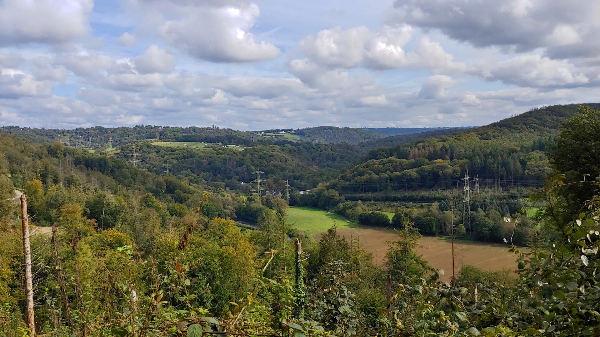 Klingenpfad Friedrichshöhe mit Blick zum Pfaffenberg und Wupperhof | © Uwe Drath
